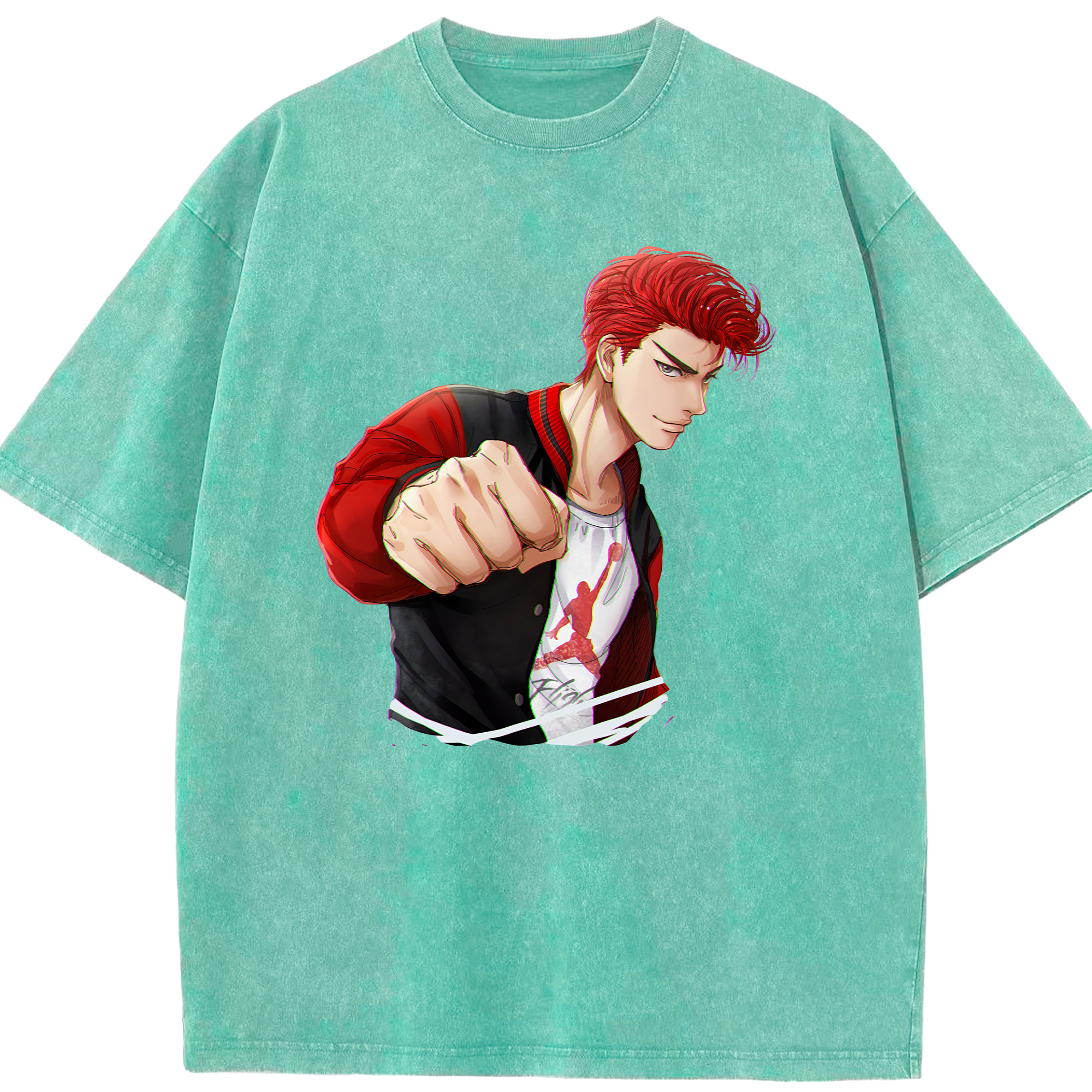（画像用） SLAM DUNK／スラムダンク 綿100% ヴィンテージ風 半袖Tシャツ（フロントプリント）